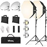 Skytex Octa Softbox Lighting Kit(2pack), Skytex 20x28in Octa Soft Box|135W 2700-6400K E27 LED Bulb Continuous Photography Lighting, Photo Studio Lights Equipment for Camera Shooting, Video Recording