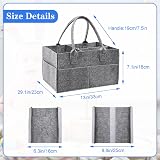 Yueshop Grey Felt Baby Diaper Caddy Nursery Storage Wipes Bag Nappy Organizer view 2