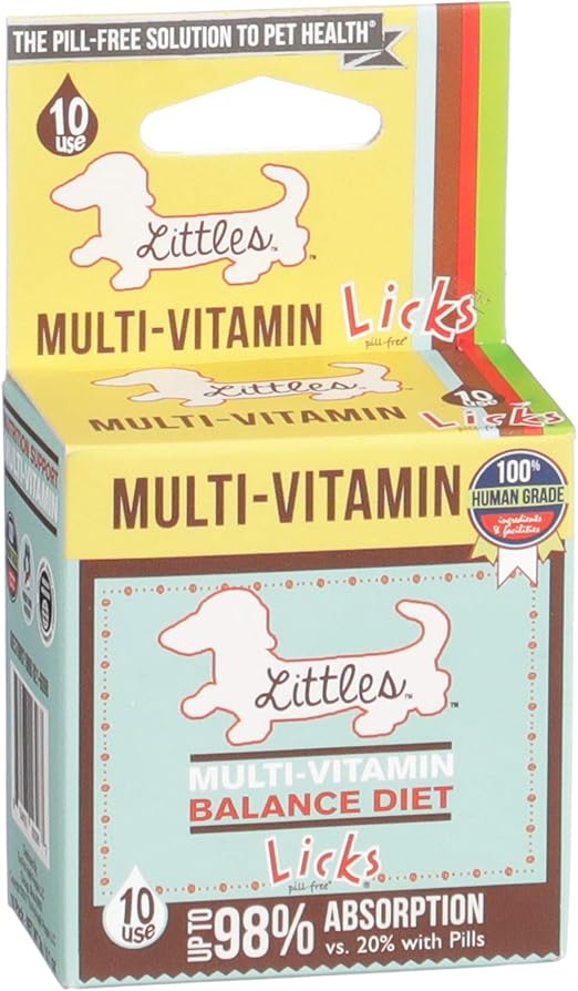 licks dog vitamins