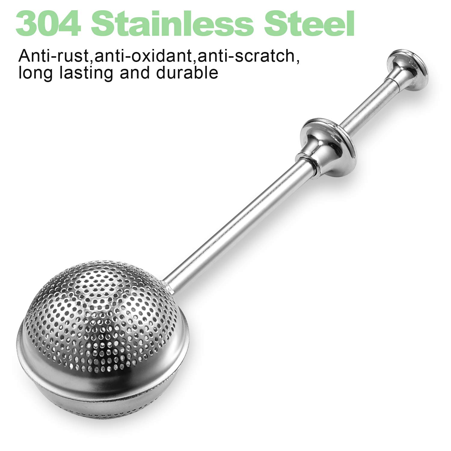Senbowe 2 Pack Stainless Steel Tea Infuser Tea Strainer, Stainless Steel Tea Ball Infuser Strainer Steeper for Loose Leaf Tea& Herbal Teas- Great Gift for Tea Lovers