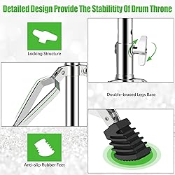 EASTROCK Drum Throne,Padded Drum Seat Drumming