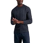 Haggar Mens Mens Long Sleeve Aran Cable Sweater