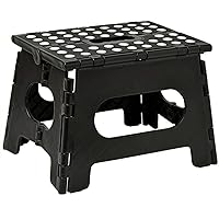 Folding Step Stool - The Lightweight Step Stool is Sturdy Enough to Support Adults and Safe Enough for Kids. Opens Easy with 