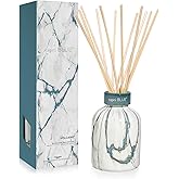 Capri Blue Modern Marble Reed Diffuser Set - Includes Reed Diffuser Sticks, Scented Oil & Glass Bottle - Luxury Scents for Bedroom Decor & Bathroom Air Freshener - Volcano (5.7 fl oz)