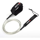 Abahub Surfboard Leash, 6/7/8/9/10 ft Straight Legrope Strap for Boards | Premium Surf Leash,Shortboard,Longboard,Durable,Tangle Free,Anti-Slip