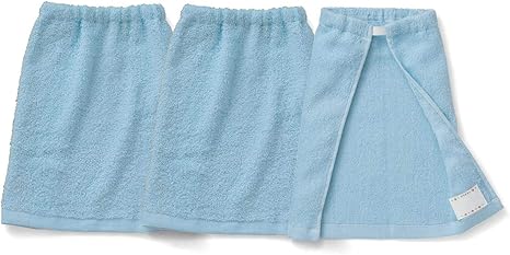 Amazon Co Jp ベルメゾン タオルエプロン セット 3枚 同色 食事用スタイ エプロン ブルー ショート ベビー マタニティ