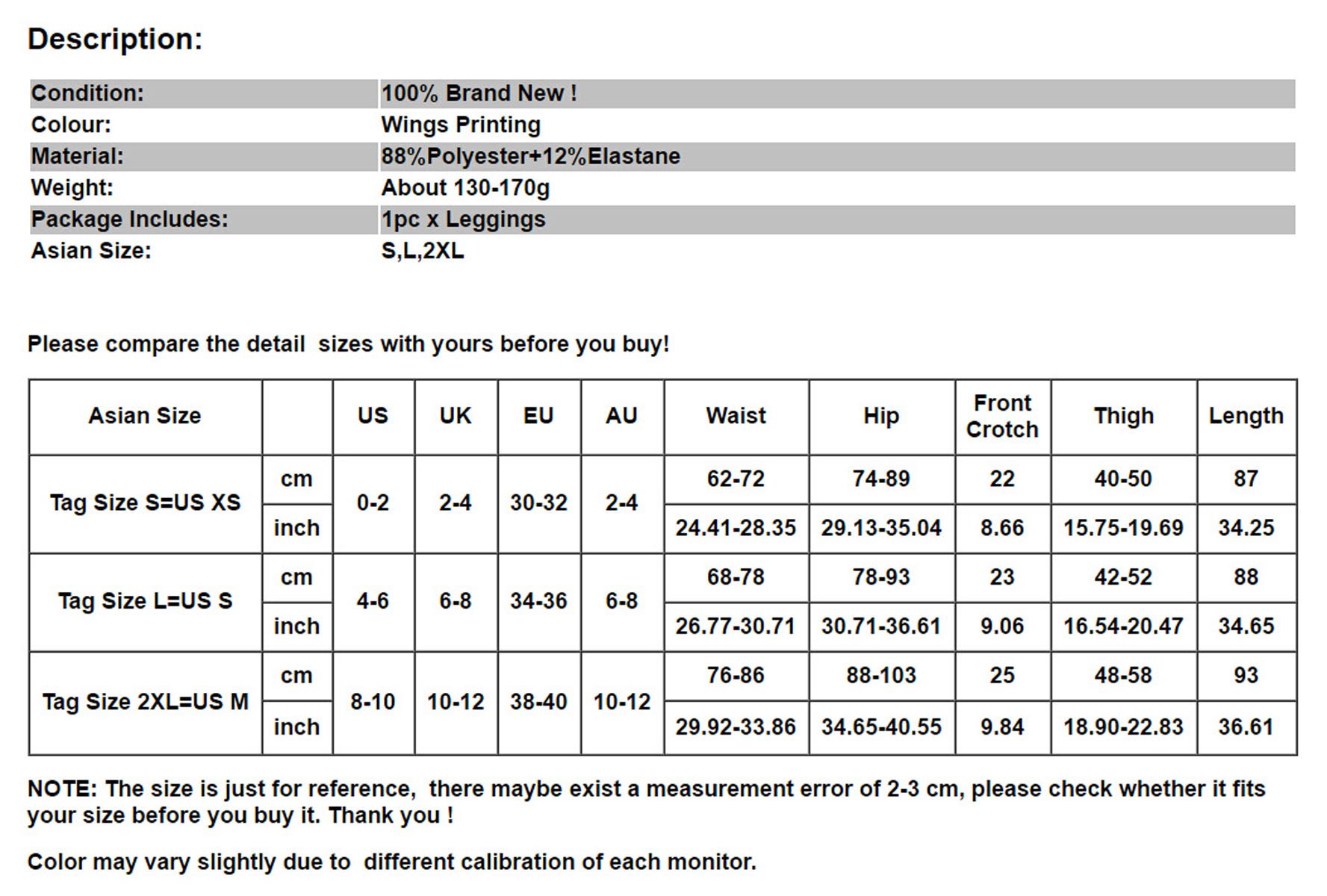 Ayliss® Damen 3D Druck Leggins Leggings Print Aufdruck Muster Leggins Tattoo Leggings Stretch Hose Strumpfhosen Yoga Sport Pants, S/L/2XL ([Tag Size S]=EU 30-32, #Flügel)