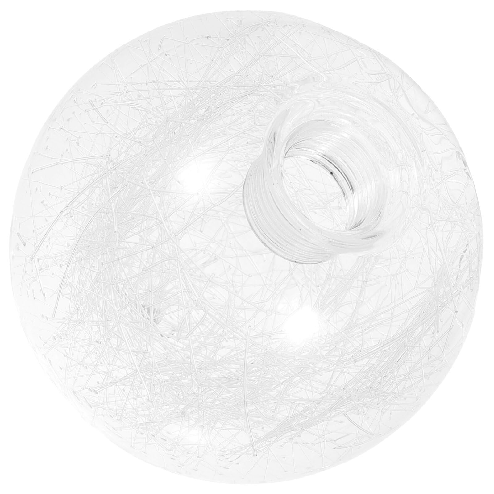 HOMSFOU G9 Glass Lamp Shade 4 Inch Clear Globe Replacement with Threaded Base for Pendant and Ceiling Light Indoor Lighting