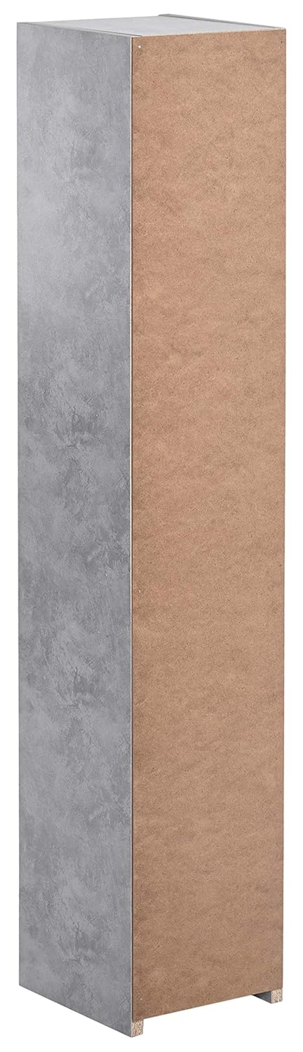 Ts-Ideen Cd-Regal 6 Fächer Standregal Cd Aufbewahrung Holz Betonoptik 105 X  20 Cm Regale & Ablagen Aufbewahrung & Ordnungssysteme