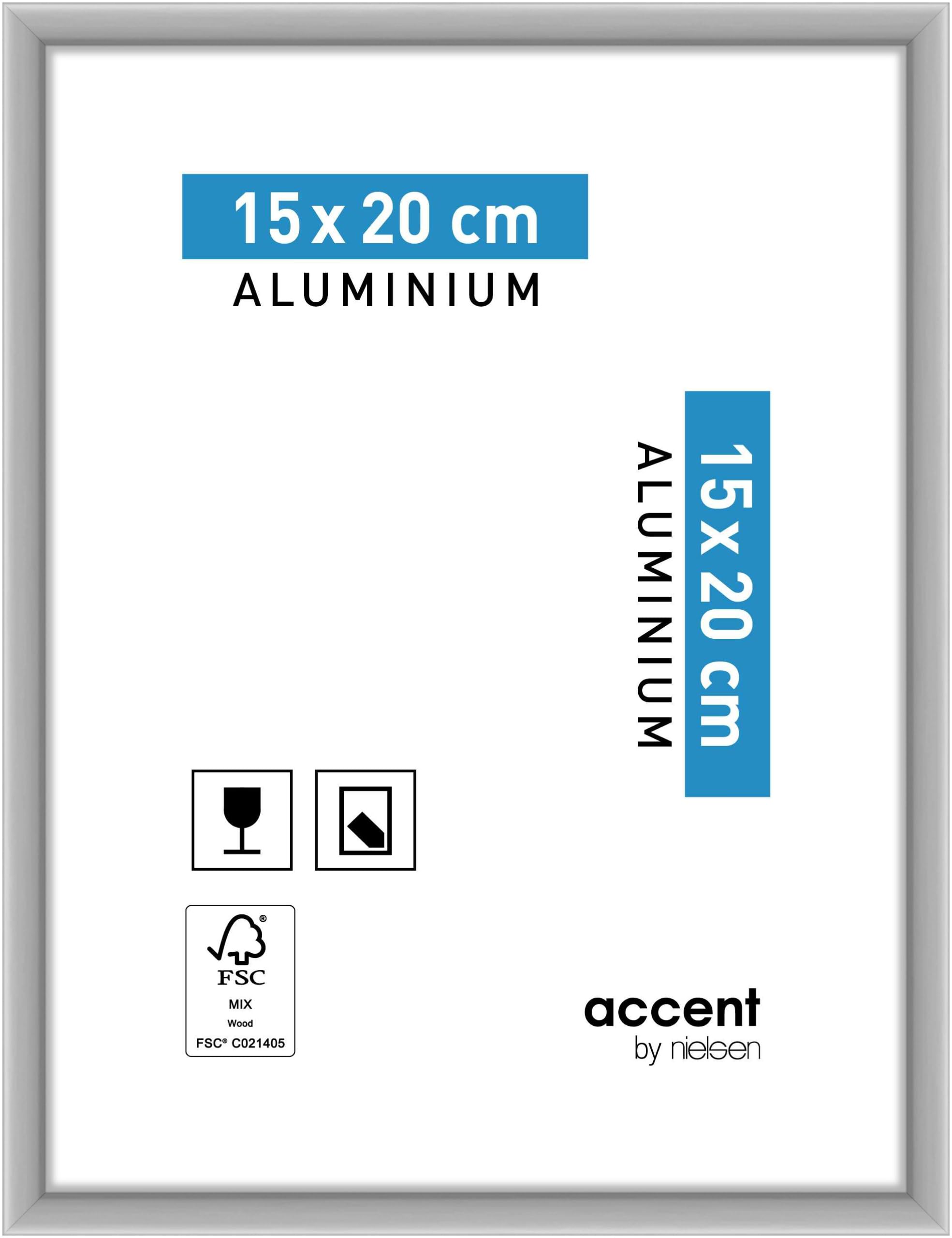 accent by nielsen aluminum picture frame Accent, 15x20 cm, Frosted Silver