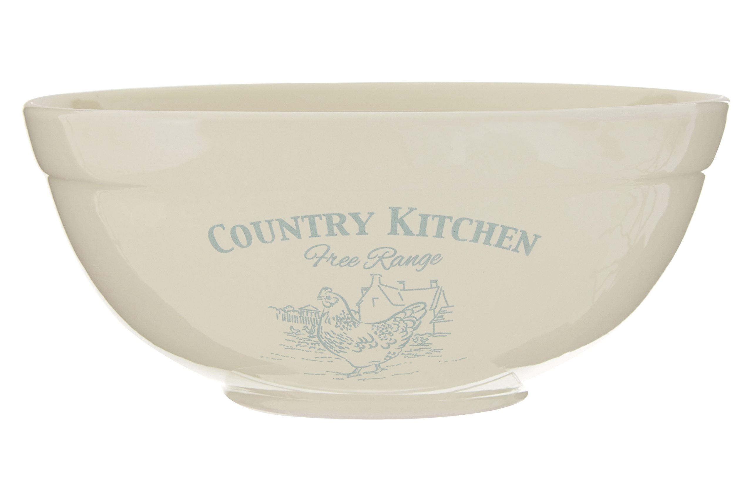 Premier Housewares 722778 Country Kitchen Mixing Bowl, 23 cm - Cream, Beige