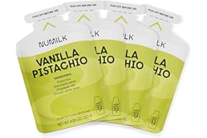 Numilk Pouches 4-Pack - Vanilla Pistachio - Creamy Plant-Based Milk in Seconds - Easy-to-Use with the Numilk Nut Milk Maker Machine - Dairy Free Milk Beverage - One Pouch Makes 32oz