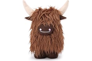 Upltowtme Brown Highland Cow Gnome Scottish Tomte Decor Farmhouse Nordic Dwarf Home Decoration Calf Gnome Herd Collection Travel Birthday Gift for Her Set of 1