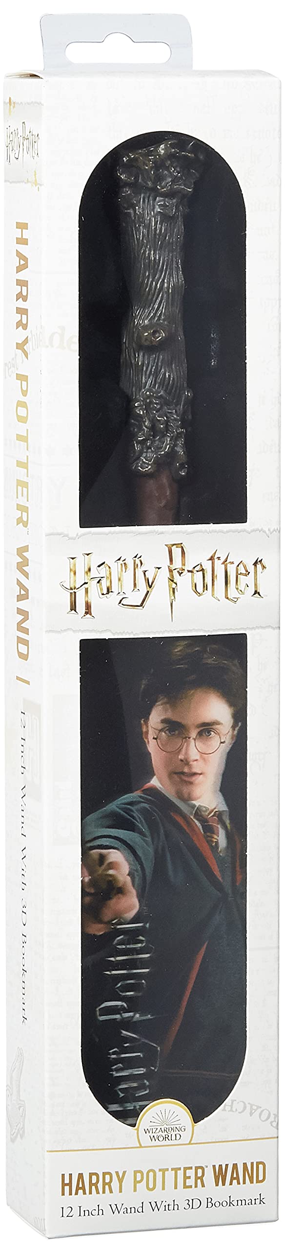 The Noble Collection Harry Potter Toy Wand 12 inch (30 cm) PVC Harry Potter Wand With Prismatic Bookmark - Officially Licensed Harry Potter Film Toy Wand., NN6312