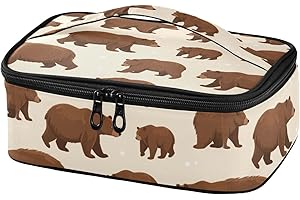 IHCVHQX Brown Bears Kids Lunch Bag for Boys Girls Insulated Lunch Box Reusable Cooler Women Men Containers Meal Prep for School Work Picnic