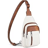 MASINTOR Sling Bag for Women - Crossbody Bags Fanny Pack with Vegan Leather - Adjustable Sling Backack for Travel