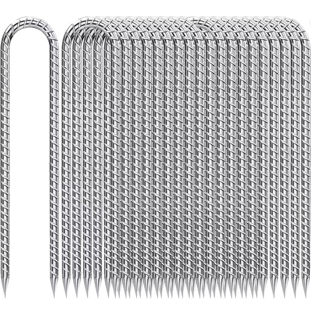 Rebar-Stakes-12-Inch-U-Shaped, Trampoline Stakes