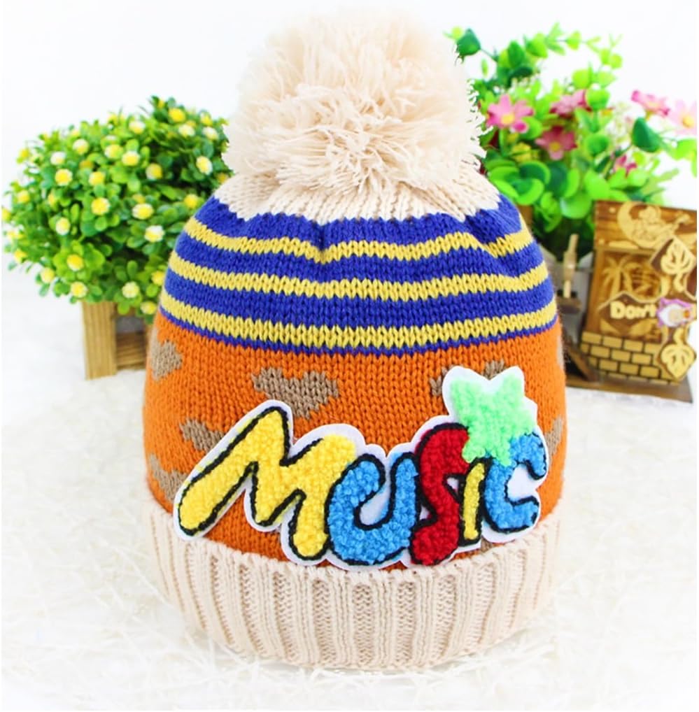Foxy Fane Cute Soft & Cozy Warm Knitted Wool Baby Hat Pom Pom Cap [0-2 Years]