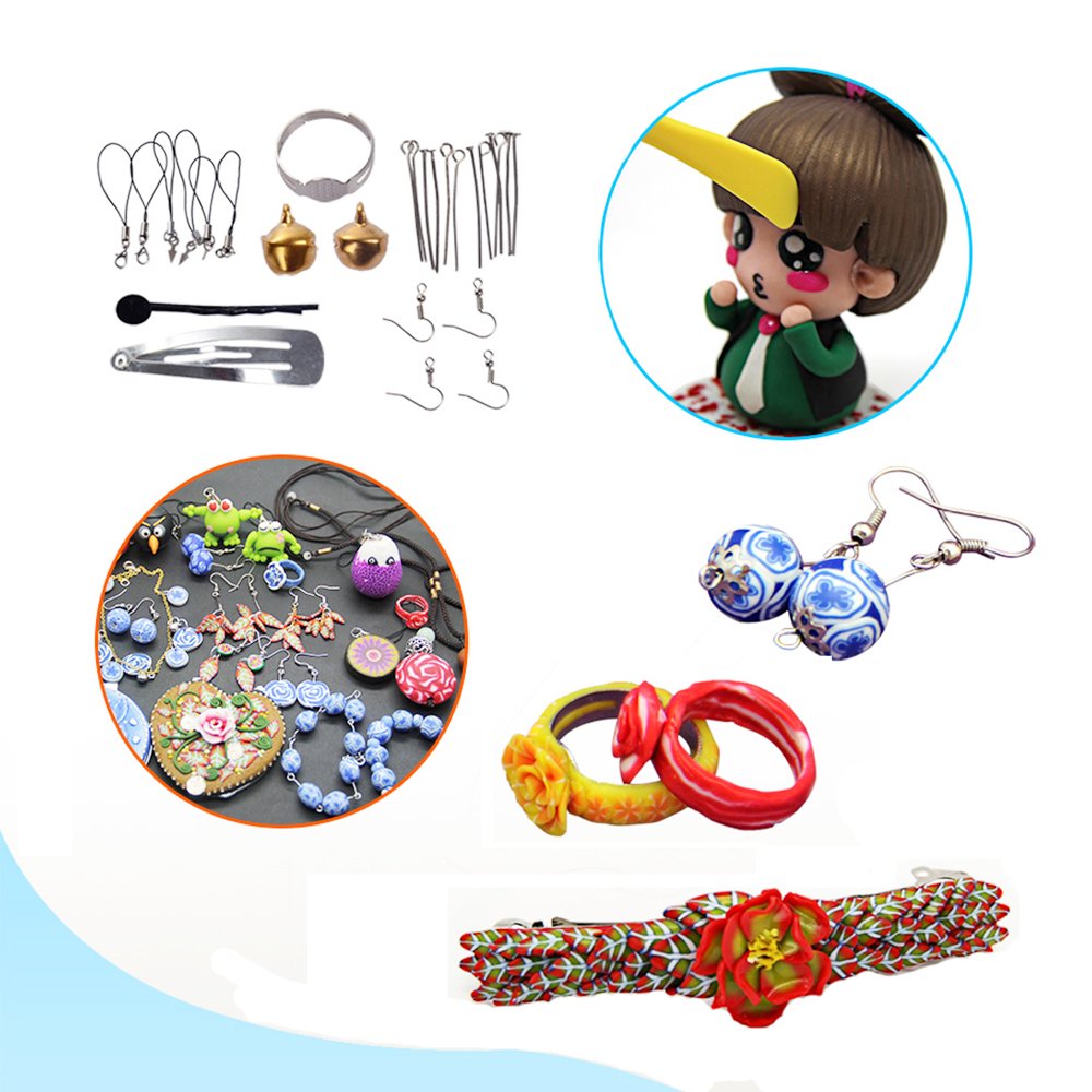 Amor 24 Colors Polymer Clay Modeling Magic Clay Safety Soft Oven Baking DIY Clay Set with Tools