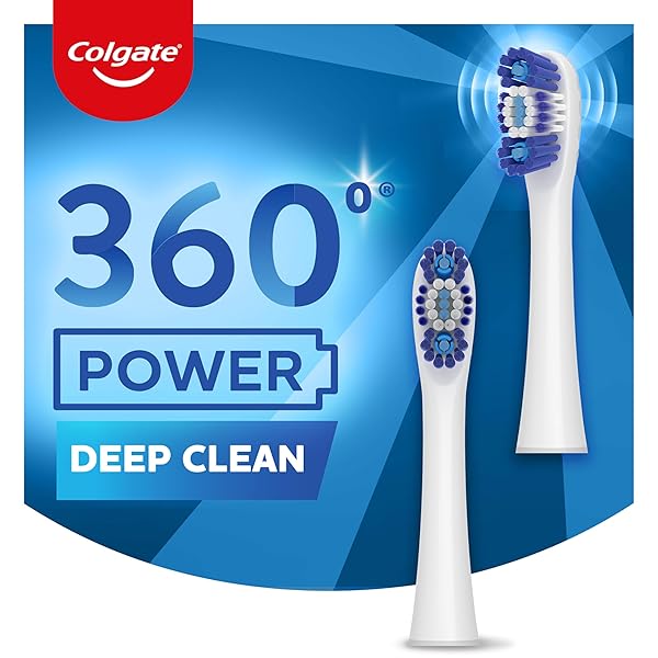 COLGATE 360 DEEP CLEAN BATTERY POWERED ELECTRIC TOOTHBRUSH REPLACEMENT HEADS, SOFT, 2 PACK