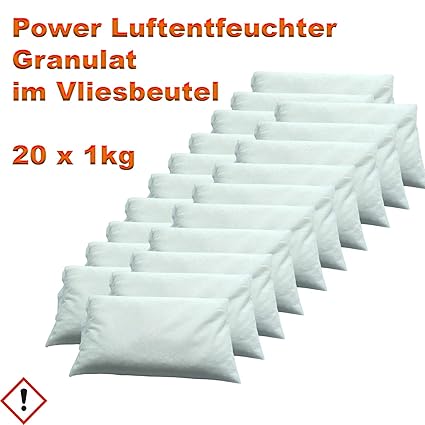 Luftentfeuchter Granulat im Vliesbeutel 20 x 1 kg