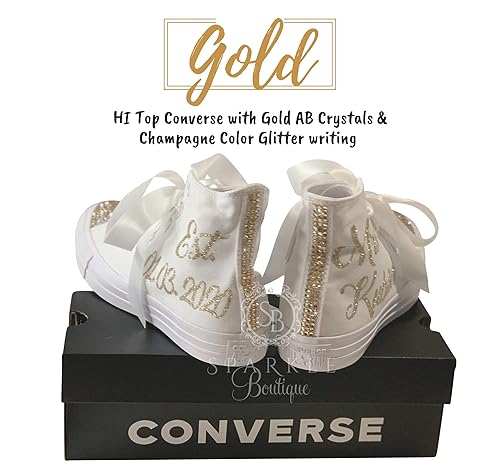 blinged out wedding sneakers