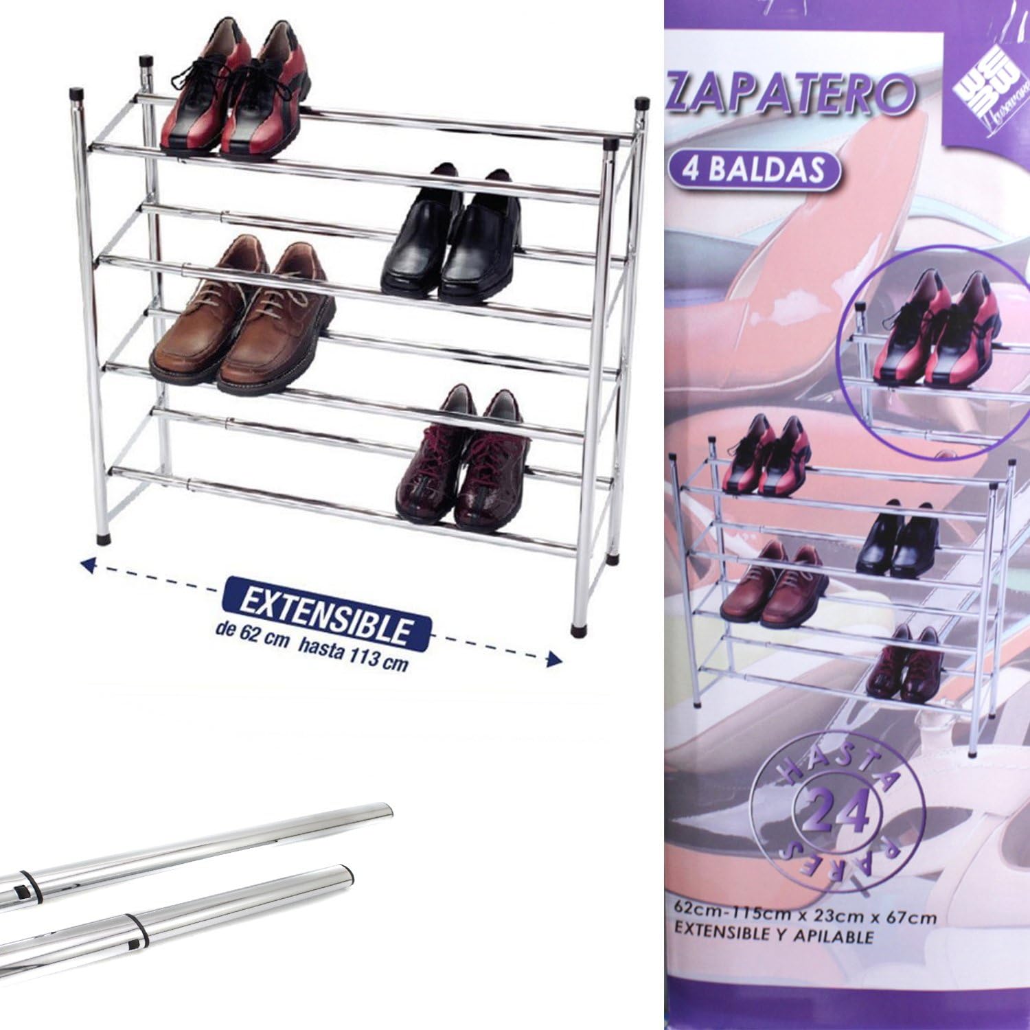 todofácil tiendas Zapatero 4 baldas Amazon.es Hogar