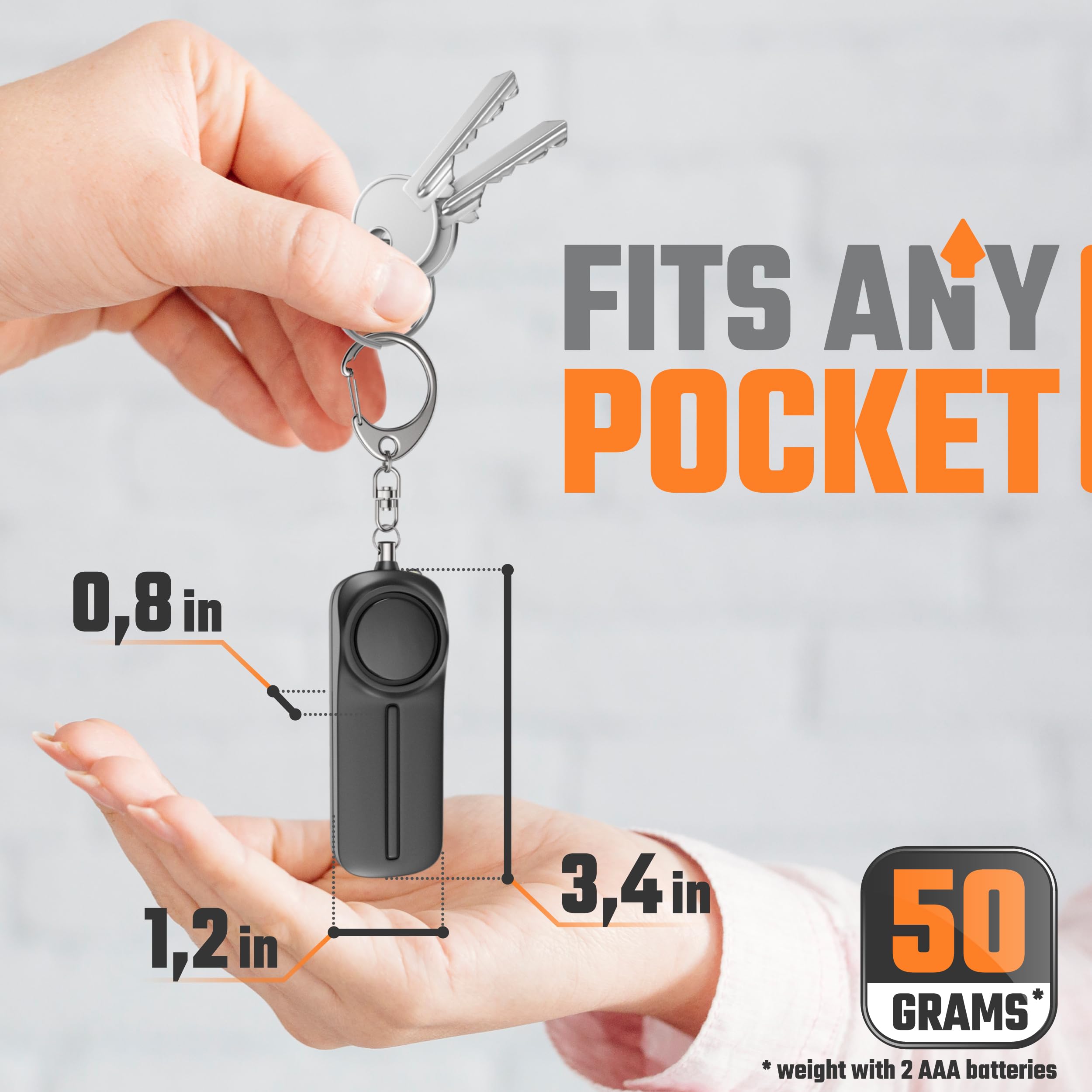 Personal Alarm Keychain for Women Safety – 3 Pack Protection Siren Key Chain Whistle – 130 dB Emergency Panic Alert Device by WETEN