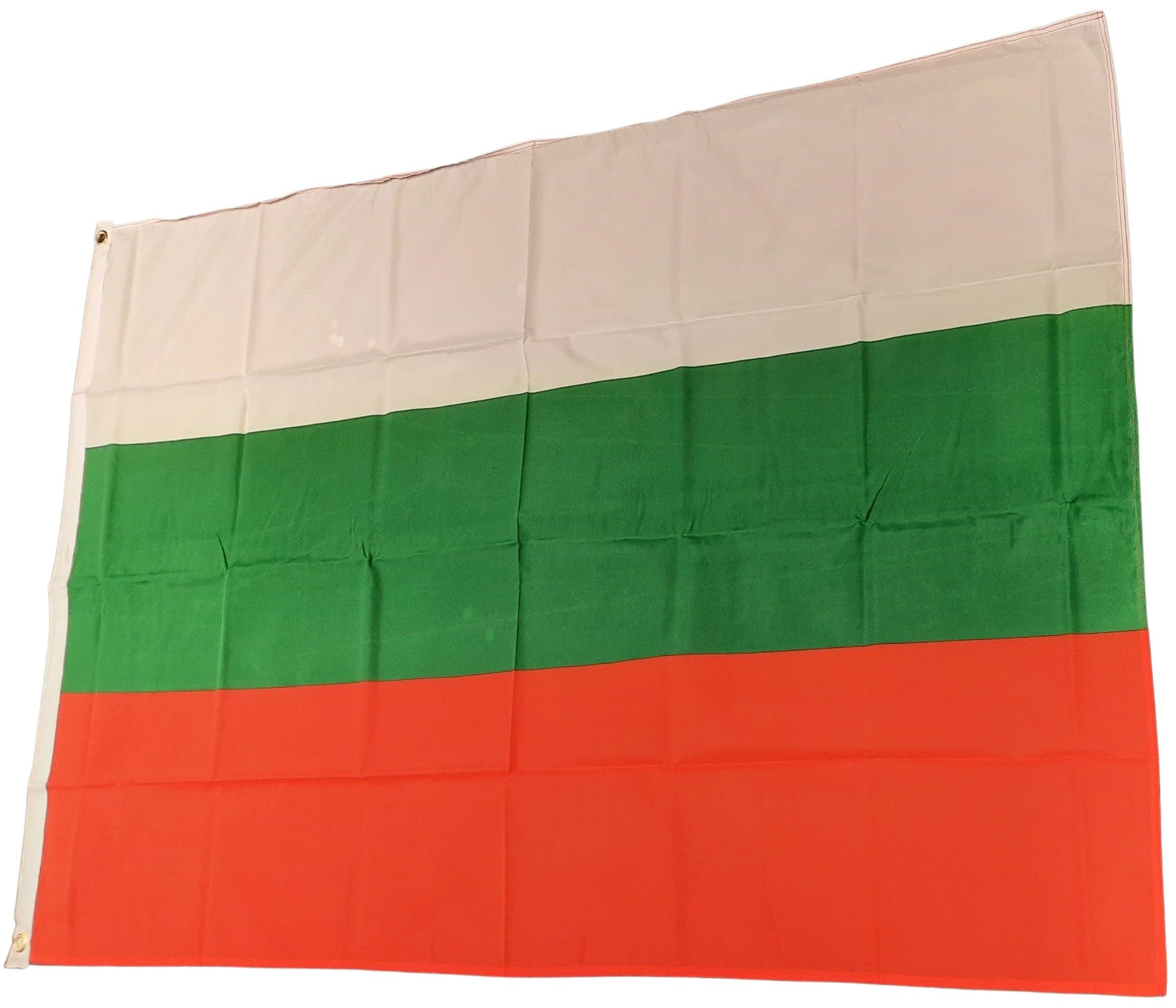 NWFlags Bulgaria Flag 3ft x 2ft 75d Premium Polyester Suitable For Flagpoles | Strong Polyester 3x2 foot material Bulgarian flag with Eyelets