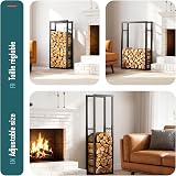 VOUNOT Log Store Firewood Storage Rack, 9 Adjustable Sizes, Heavy Duty view 2