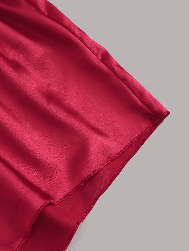 floral lace cami top with satin shorts