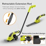 DEWINNER Cordless 2in1 Grass Shear & Hedge Trimmer Battery Charger Included view 5