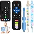 ZOEDO Baby Teething Toys, Remote Control Shape Teething Toys, Cell Phone Teether for Babies, Toy Chew for Babies 3-24 Months, BPA Free & Refrigerator Safe