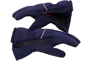 Andy & Evan Kids' Waterproof Snow Gloves Winter Gloves Side Zippers Touchscreen Ski Snowboard Sledding w/Warm Fleece Palms