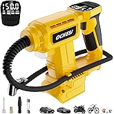 Cordless Tire Inflator Air Compressor for Dewalt 20V Max Battery, 150PSI Portable LED Light Handheld Air Pump with Digital Pressure Gauge for Cars, Motorcycles, Bikes, Sport Balls(Only Tools)