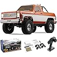 FCX10 FMS 1/10 K5 RC Crawler Chevy Blazer Officially Licensed, RC Pick Up Truck & SUV, 2.4GHZ 11CH Remote Control Car with Two-Speed Transmission for Adults (Orange)
