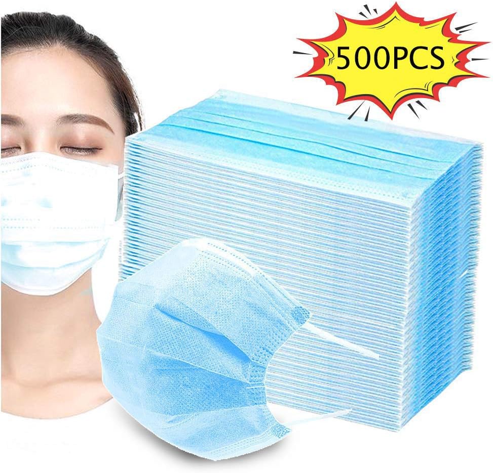 LYMASK 3-Ply Ear Loop disposable Surgical and Air Pollution Face Mask - Protection Mouth mask (500pcs)
