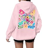 KIDDAD Sea Turtle Sweatshirt for Women Y2k Oversized Sweatshirts Hawaiian Graphic Shirt Loose Fit Hoodie with Pockets