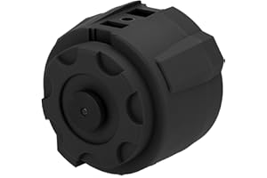 Evike Airsoft - Angel Custom 1500 Round Thunderstorm Electric Winding Drum Airsoft Mag (Model: Body Only/Black)