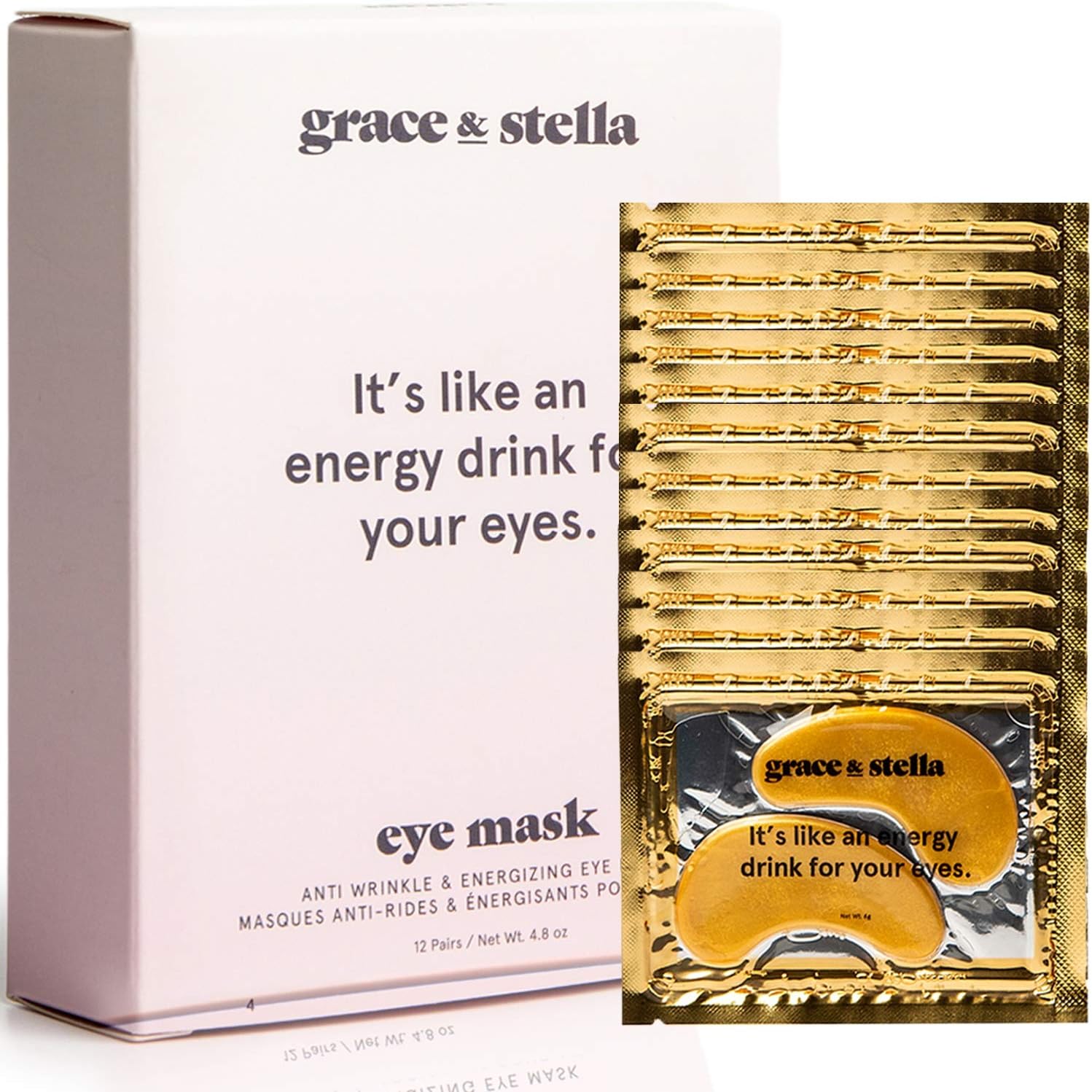 Award Winning Under Eye Mask, Reduce Dark Circles, Puffy Eyes, Undereye Bags, Wrinkles, Gel Under Eye Patches