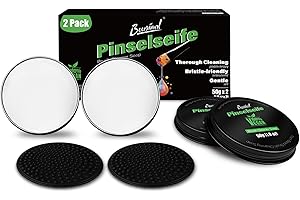 Bougimal Paint Brush Cleaner Soap, Artist Series, Solvent Free Natural Vegetable Glycerin Paint Brush Cleaner for Cleaning Oil Paint Brushes, Acrylic Paint Brushes, Watercolor Brushes, 2 Pack(3.6Oz)