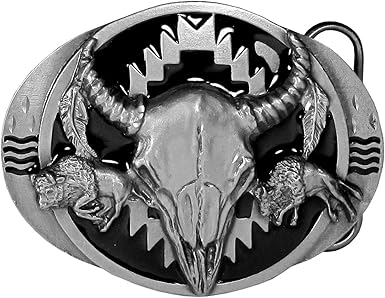 diamond skull belt buckle