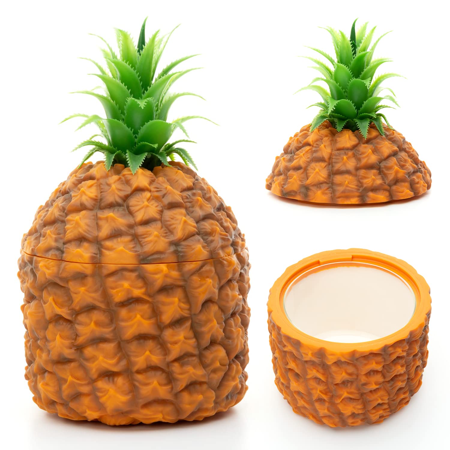 CKB Ltd Retro Pineapple Ice Bucket Insulated 1500ml - Vintage Hawaiian Fruit Themed Centre Piece - Used to Chill Bottles But Can Also Be Used for Chopped Fruit Ice Desserts & More