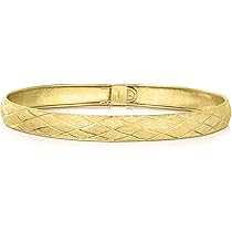 Satin Cuff Bracelet in 14k Italian Yellow Gold (19 mm)