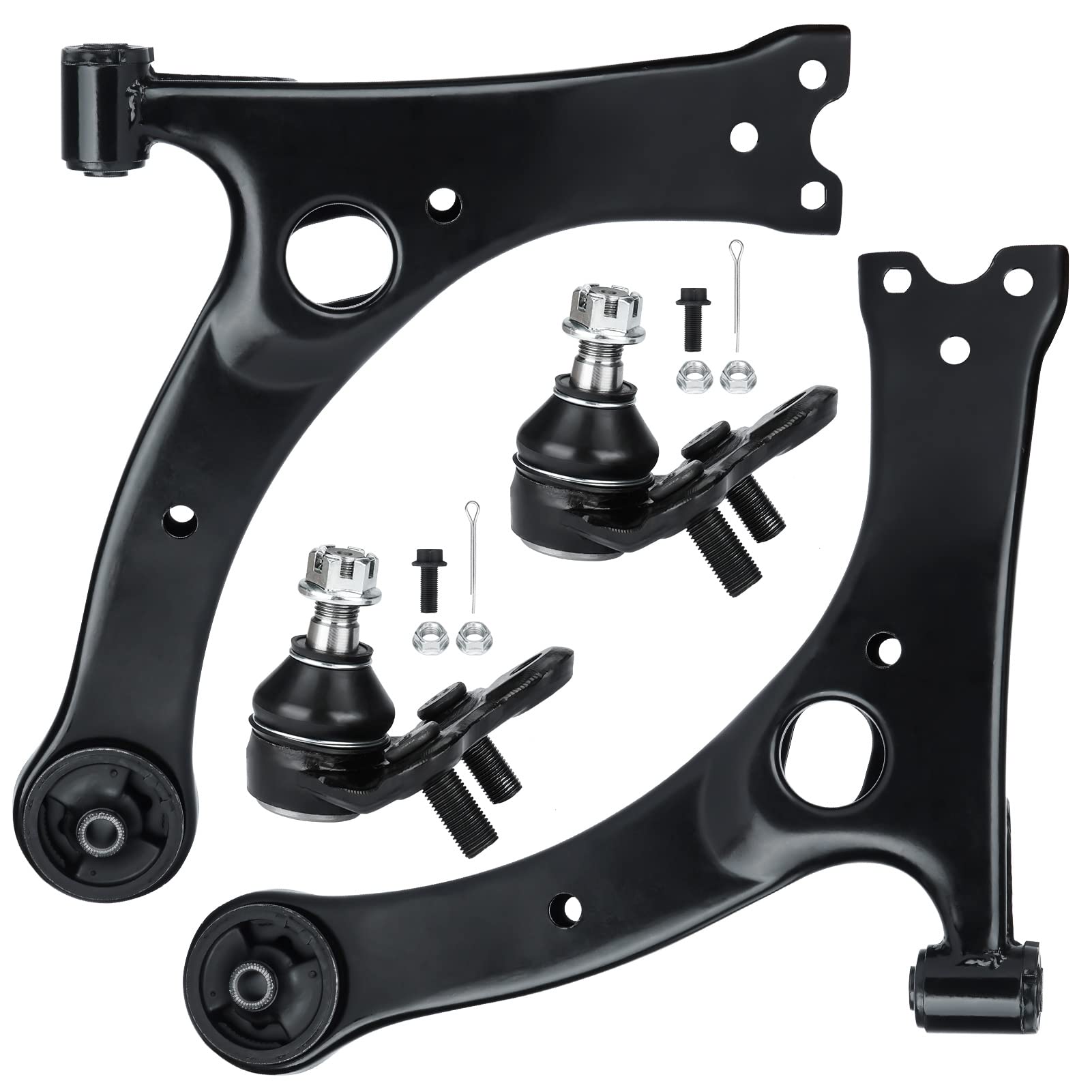 Photo 1 of 4PCS Front Lower Control Arm w/Ball Joint for 2000-2005 Celica, 2003-2008 Corolla Suspension Kit K640361 K640360 K90309