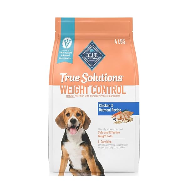 BLUE BUFFALO TRUE SOLUTIONS WEIGHT CONTROL NATURAL DRY DOG FOOD FOR ADULT DOGS, CHICKEN, 4-LB. BAG