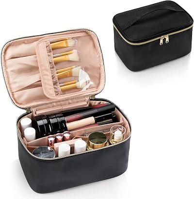 Ethereal Travel Makeup Bag Large Capacity Water-Resistant Cosmetic Case