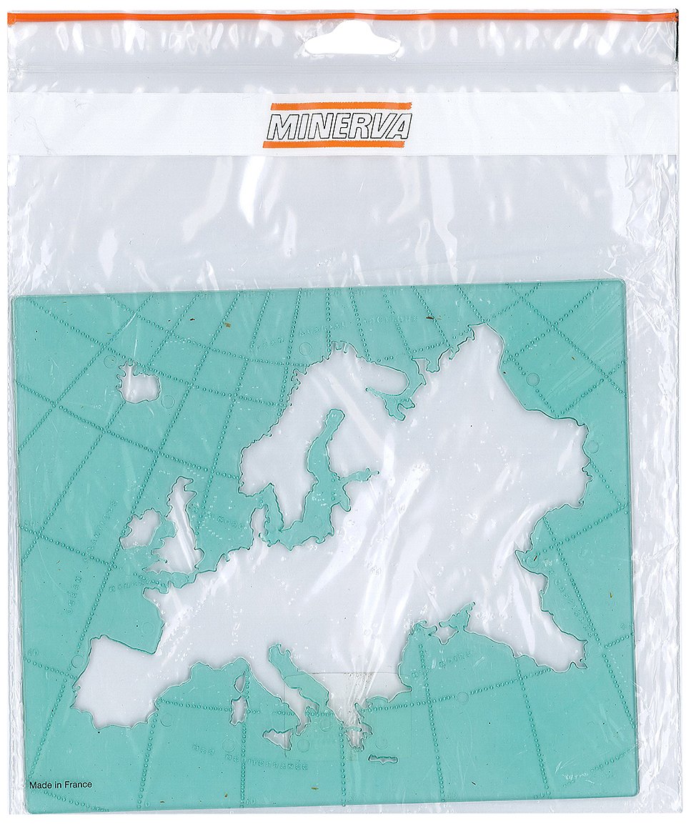 Minerva M79352441 Map of Europe Translucent Green