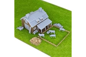 Outland Models Railroad Scenery Country Farm Barn w Accessories N Scale 1:160