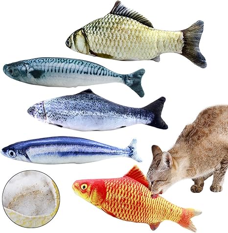 Natuce 5pcs Cataire Jouets Poisson cm Cataire Chat Jouets Cataire Poisson Simulation En Peluche Poissons Poisson En Peluche Interactif Chat Oreiller Chat Jouet En Peluche Pour Chaton Kitty Amazon Fr Animalerie